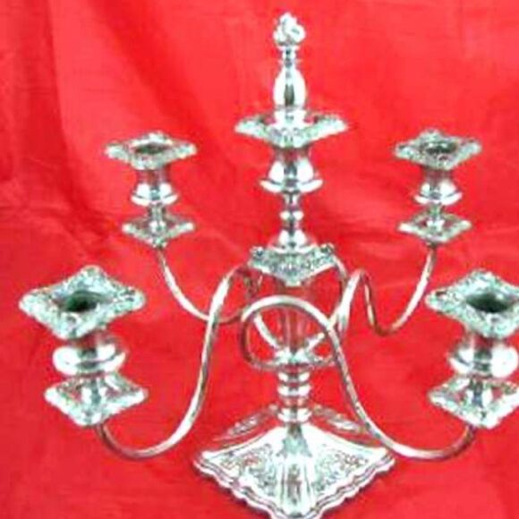 Reed & Barton 718 Candelabra Silver Plate Hollowware Ornate 4 Weighs 3lbs 4.5 Oz - Picture 14 of 15